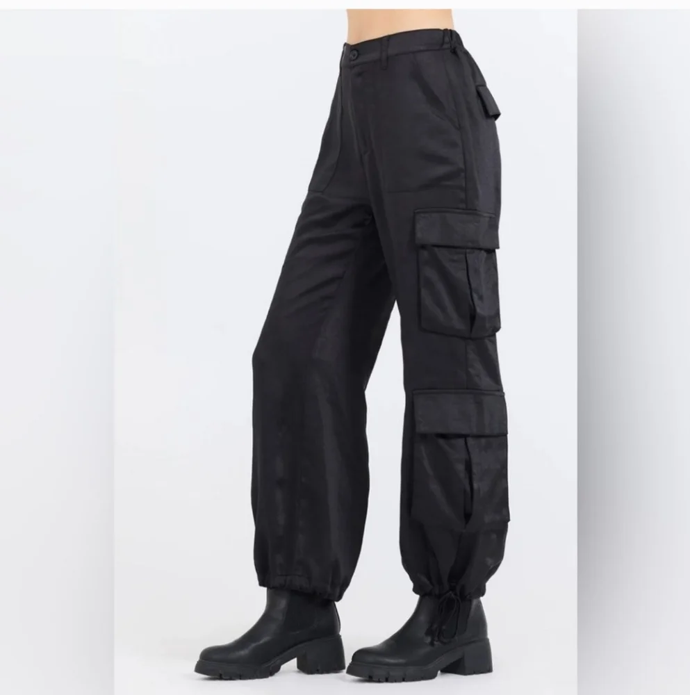 Zara satin cargo pants - Picture 6 of 7